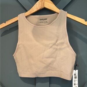 Garage Ribbed Crop Tank NWT